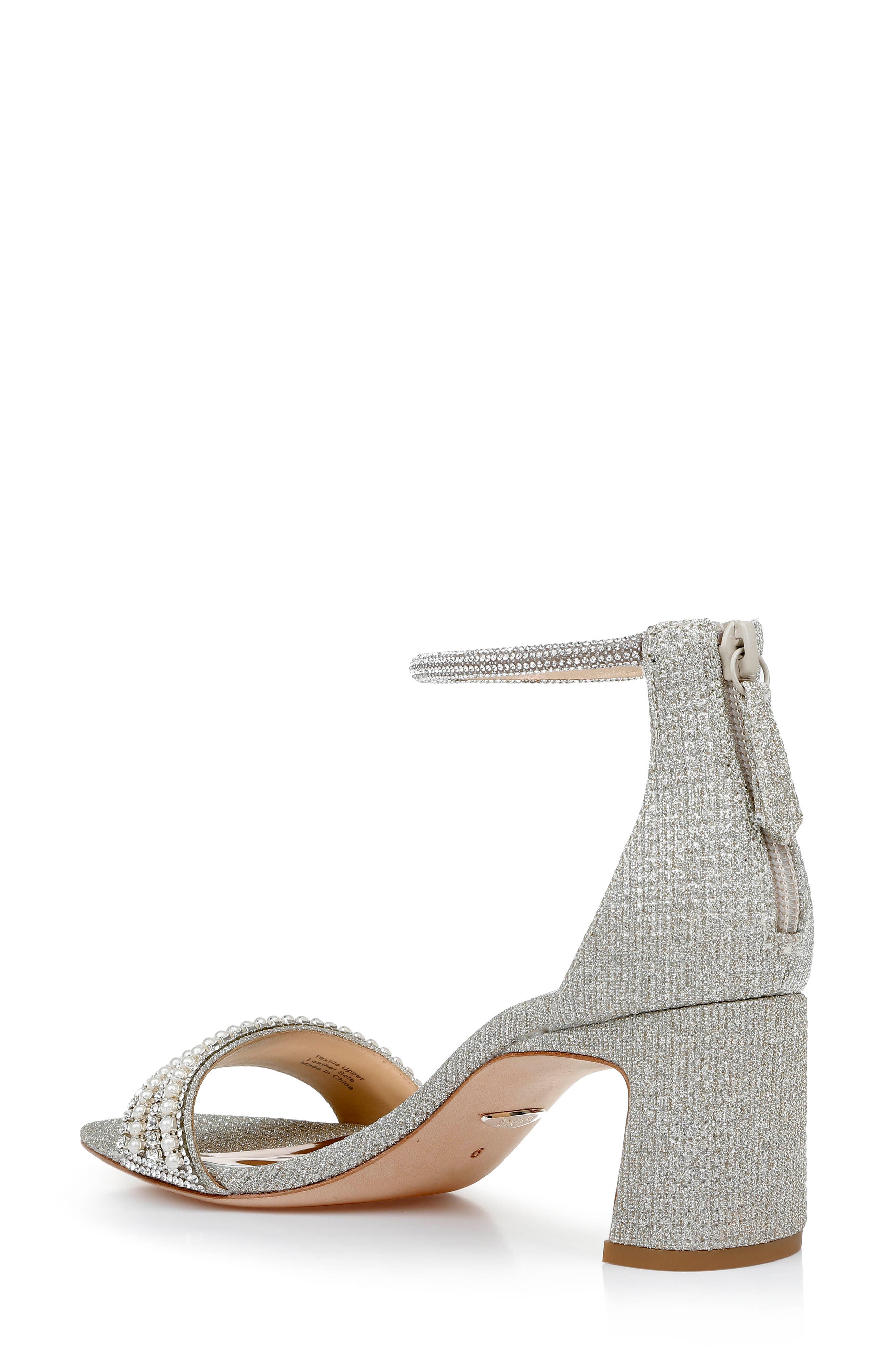 Kameryn Ankle Strap Sandal, Alternate, color, PLATINUM