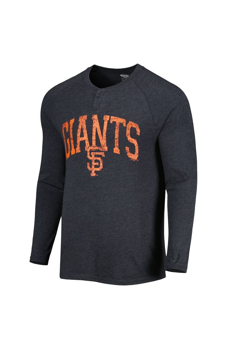 CONCEPTS SPORT Men's Concepts Sport Black San Francisco Giants Inertia Raglan Long Sleeve Henley T-Shirt, Alternate, color, 