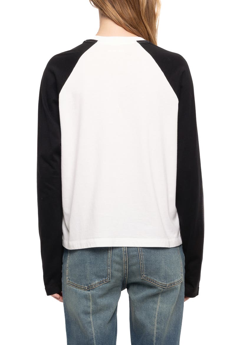 Lips Graphic Raglan Sleeve T-Shirt, Alternate, color, WHITE