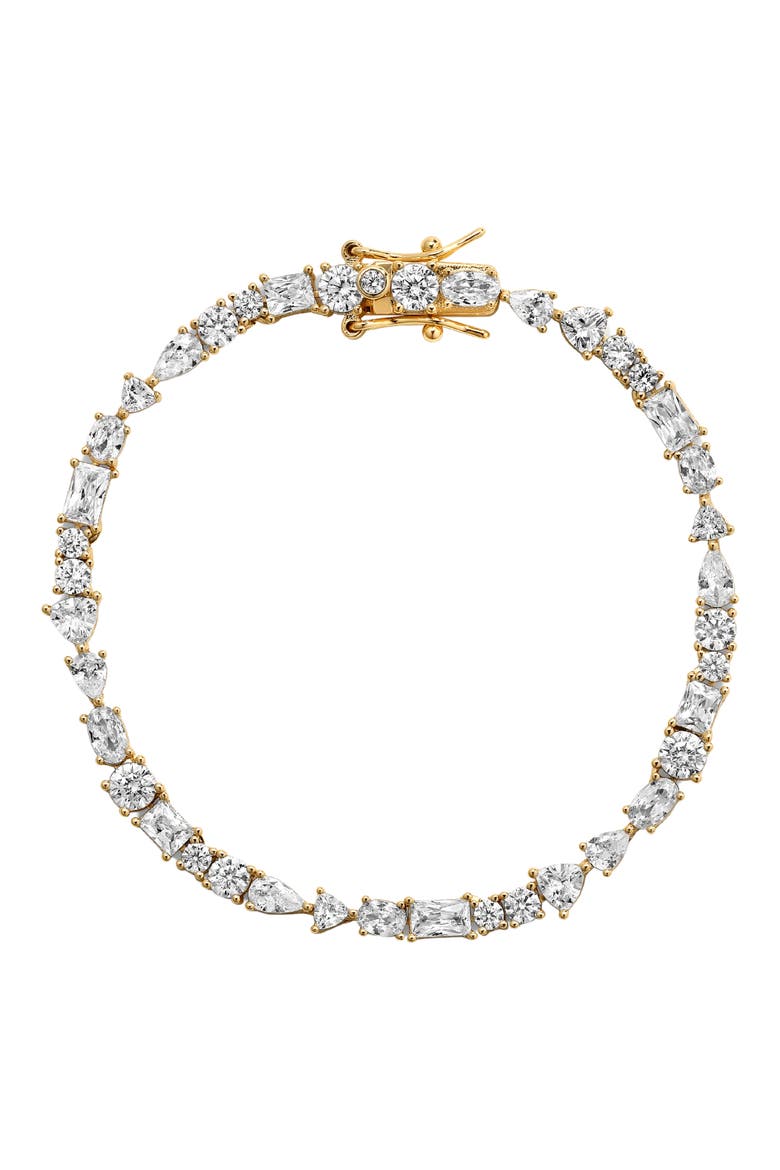 Mavis Tennis Bracelet, Main, color, GOLD