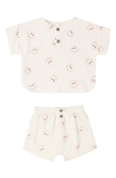 Organic Cotton Henley Top & Shorts Set (Baby)