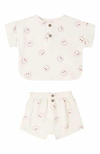 Organic Cotton Henley Top & Shorts Set