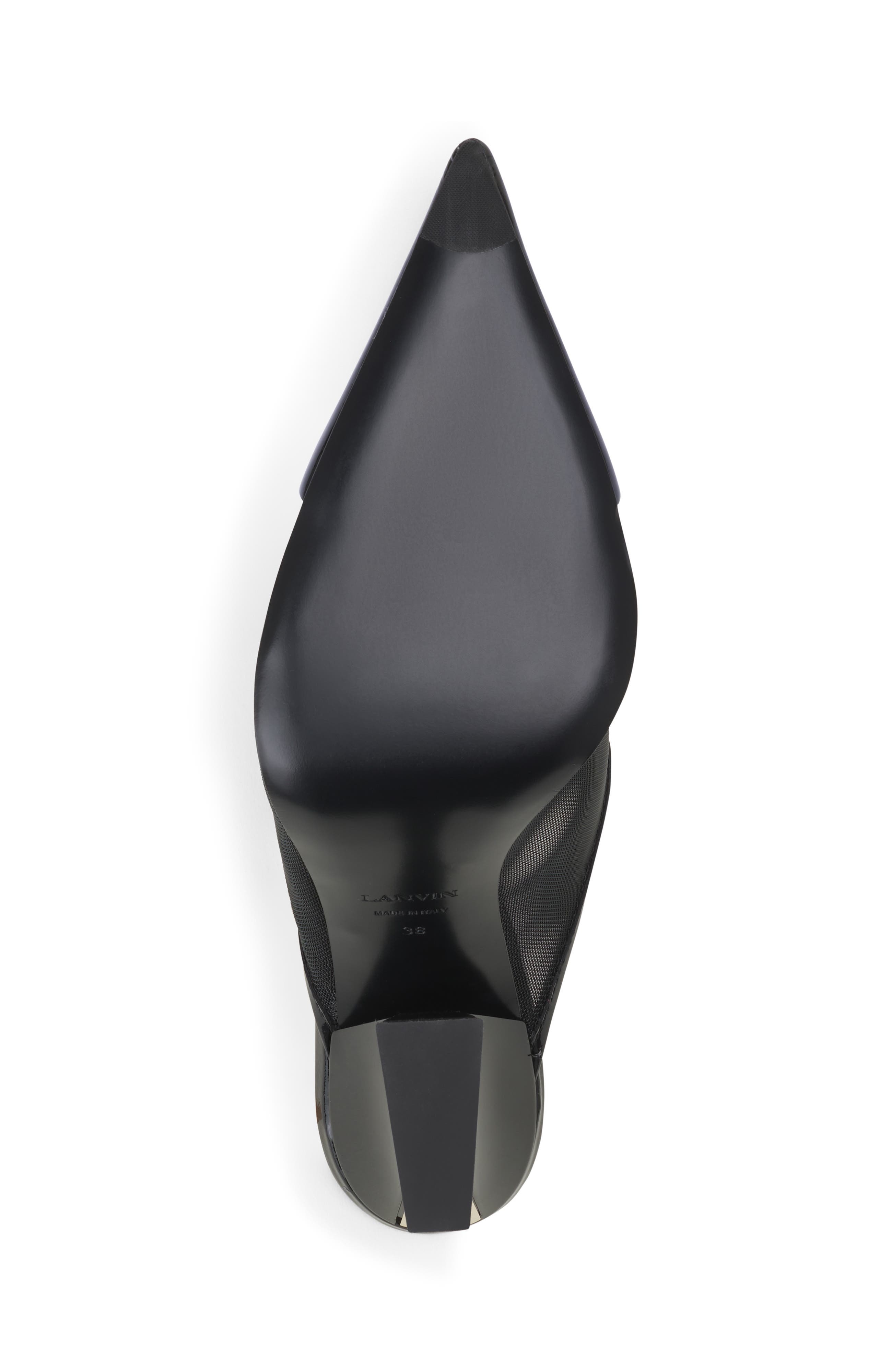 Lanvin Nocturne Mule In Mesh And Patent Leather, Alternate, color, Black