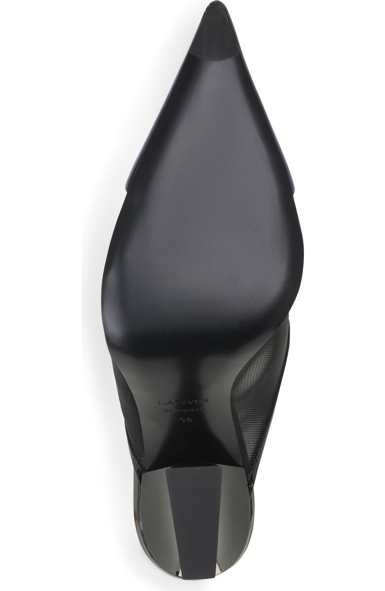 Lanvin Nocturne Mule In Mesh And Patent Leather, Alternate, color, Black
