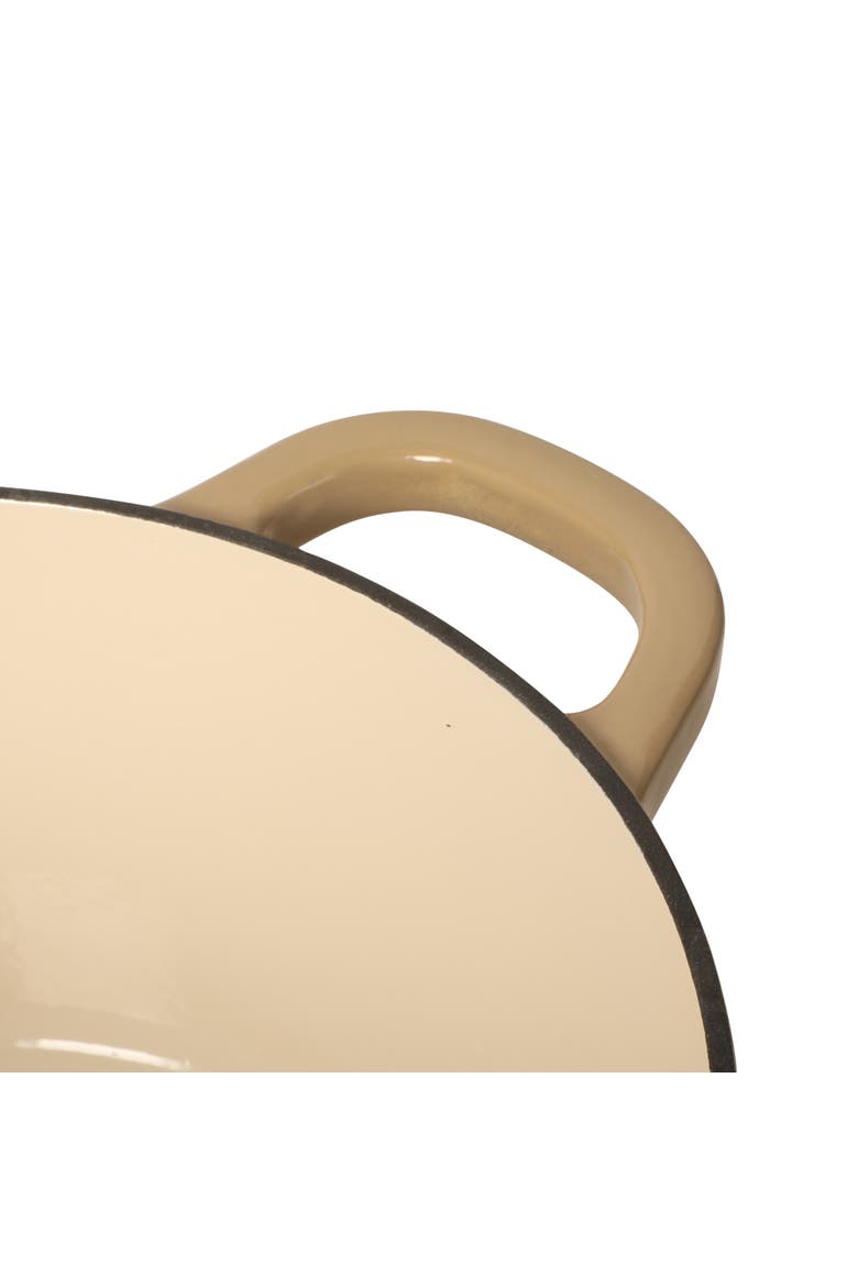 Artisan 5-Quart Round Enameled Cast Iron Dutch Oven with Lid, Alternate, color, Gradient Taupe