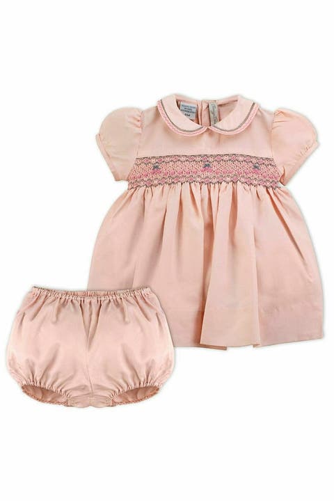 Girl Elegant Taffeta Short Sleeve Dress - Baby
