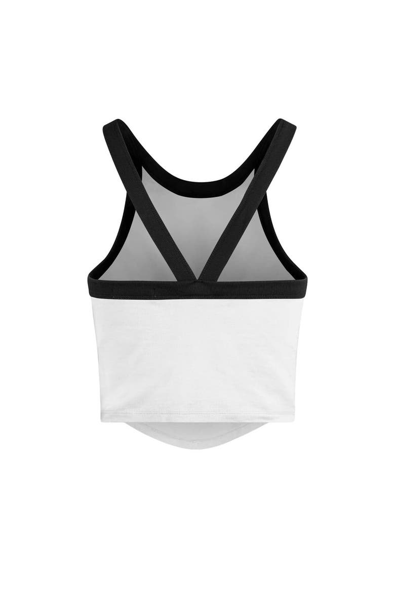 Women's '47 White Tennessee Volunteers Energize Sporty Cropped Racerback Tank Top, Alternate, color, White