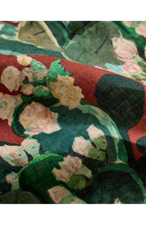 Billy Reid Cactus Treme Short Sleeve Linen Button-up Shirt In Multi