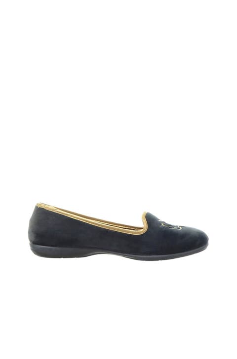 Royal Embroidered Suede Slipper