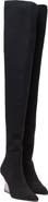 Balmain Wedge knit thigh-high boots