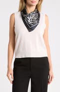 Vince Camuto Leopard Border Square Scarf