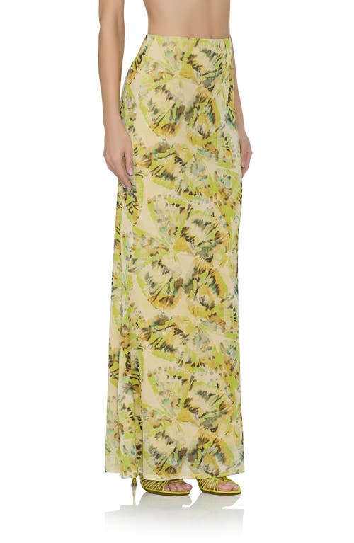 AFRM AFRM TEGAN PRINT MESH MAXI SKIRT 