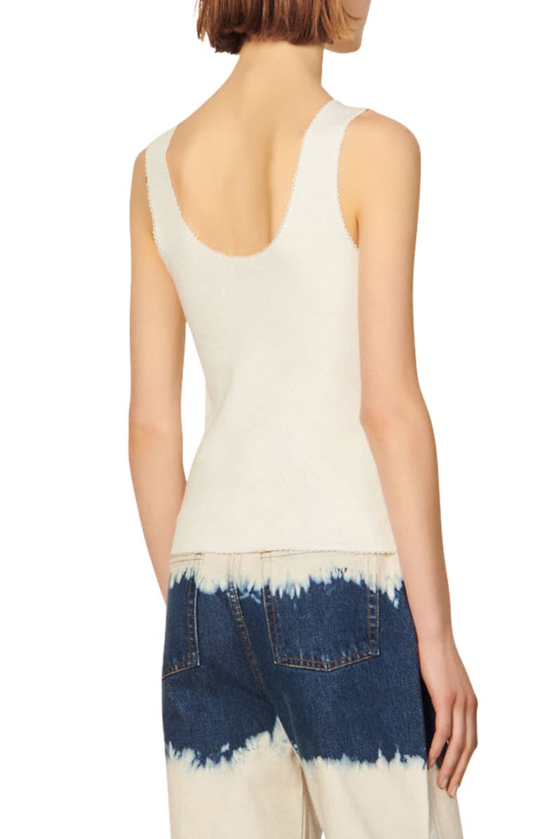 SANDRO Tayron Tank Top, Alternate, color, Ecru