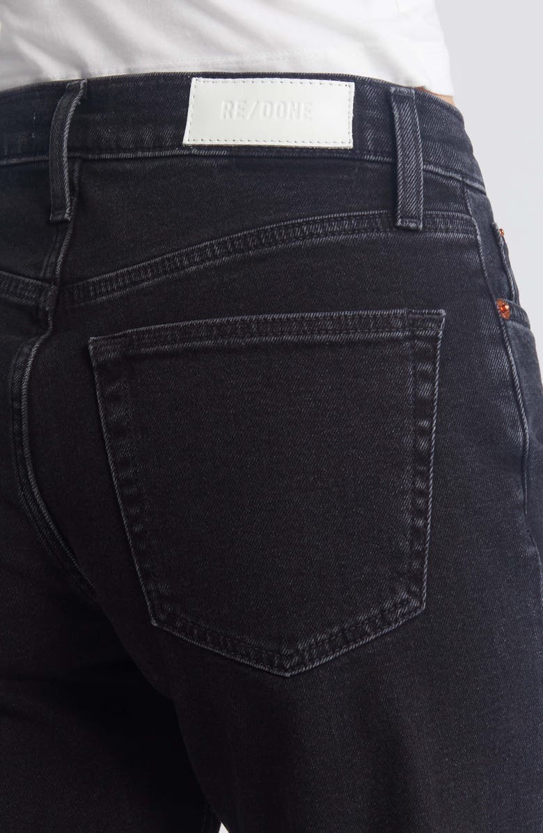 Re/Done Mid Rise Wide Leg Jeans, Alternate, color, Washed Noir