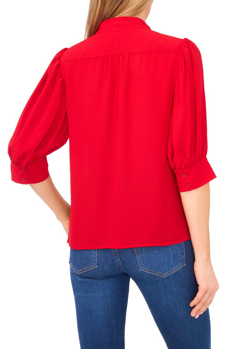 Puff Sleeve Button-Up Shirt