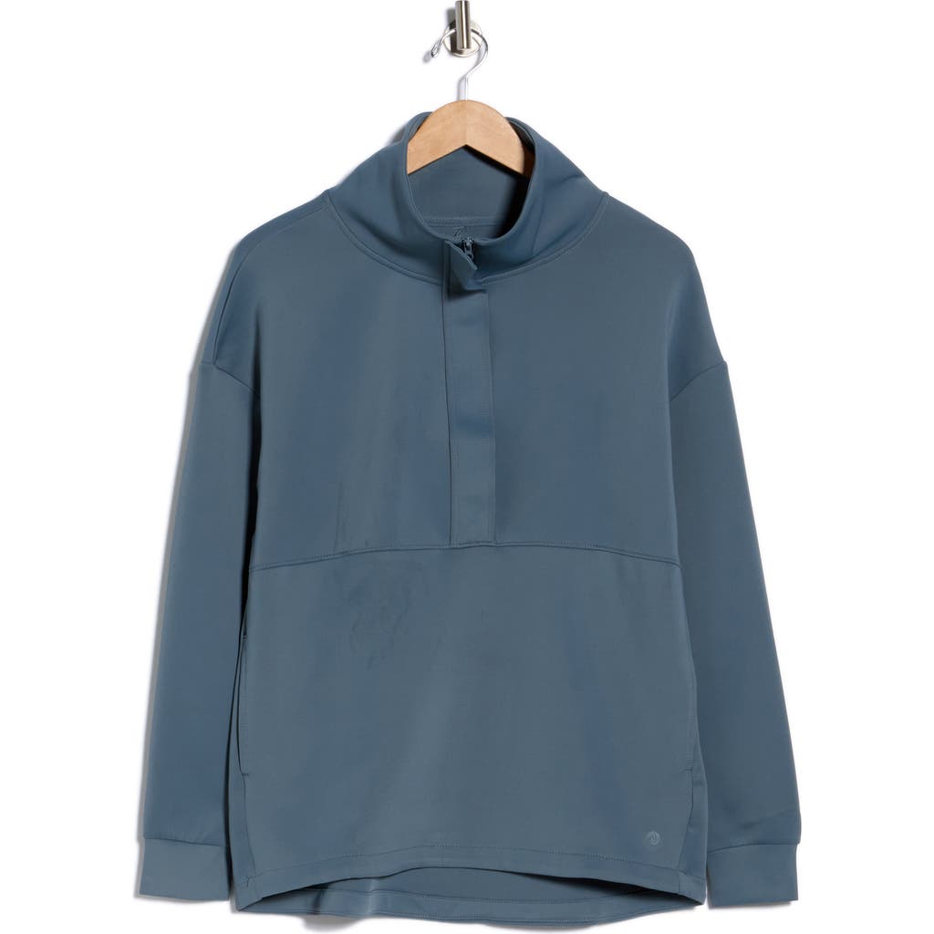 Apana New Heights Long Sleeve Tunic Pullover In Blue