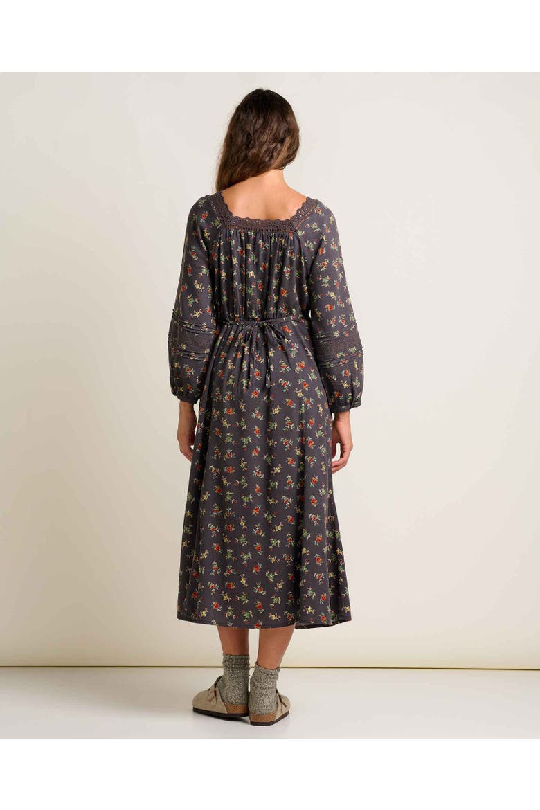Manzana Square Neck Long Sleeve Dress, Alternate, color, Soot Graphic Print