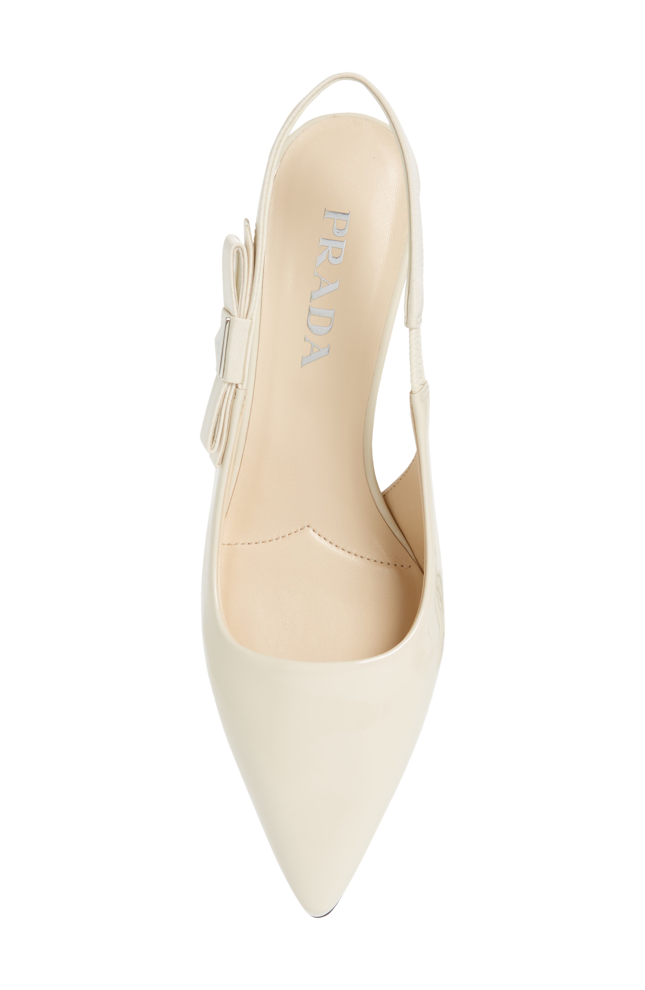 Logo Patent Slingback Pump, Alternate, color, IVORY