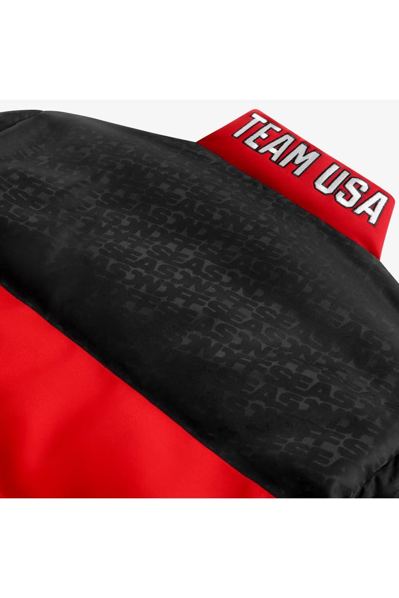 Unisex Red Team USA Puffer Jacket, Alternate, color, Red