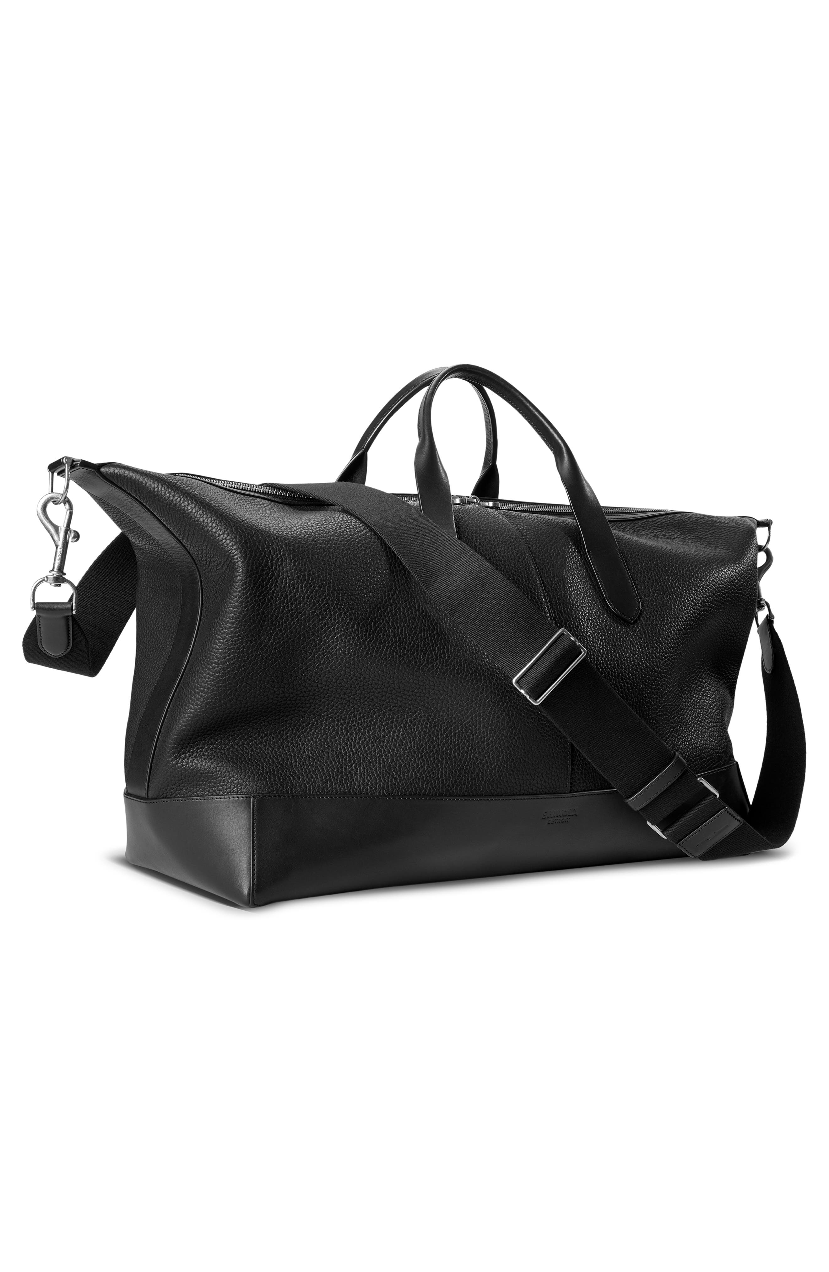 Shinola Canfield Classic Leather Duffle Bag, Alternate, color, 