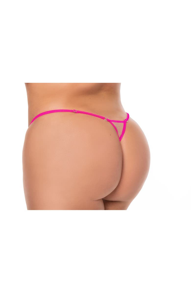 Mapale Strappy Tulle Babydoll Chemise & G-String Thong, Alternate, color, 