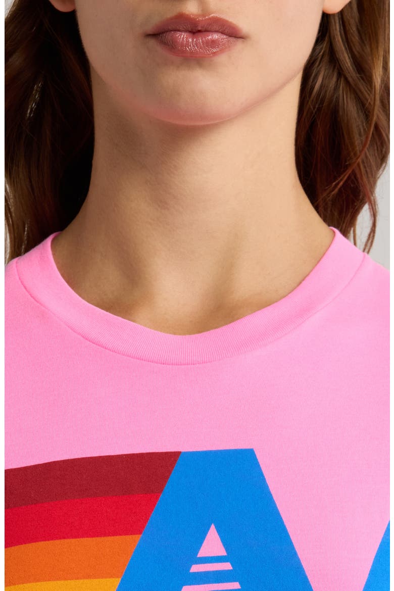 Logo Boyfriend Tee, Alternate, color, NEON PINK