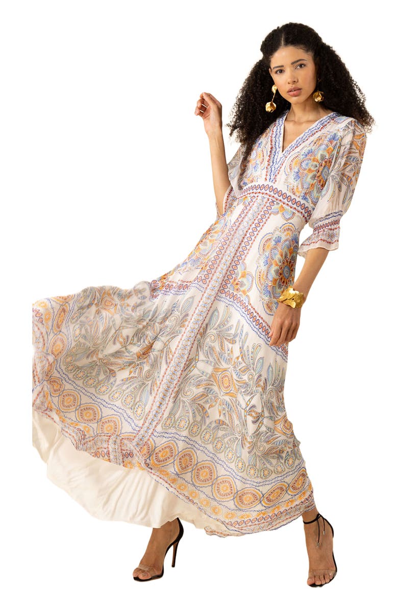 Hale Bob Treasure Chiffon Maxi Dress, Alternate, color, 