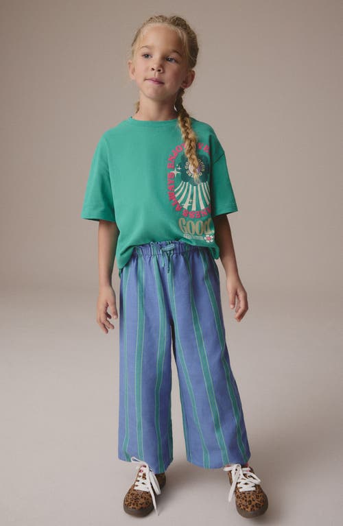 Next Kids' Stripe Wide Leg Pants In Blue