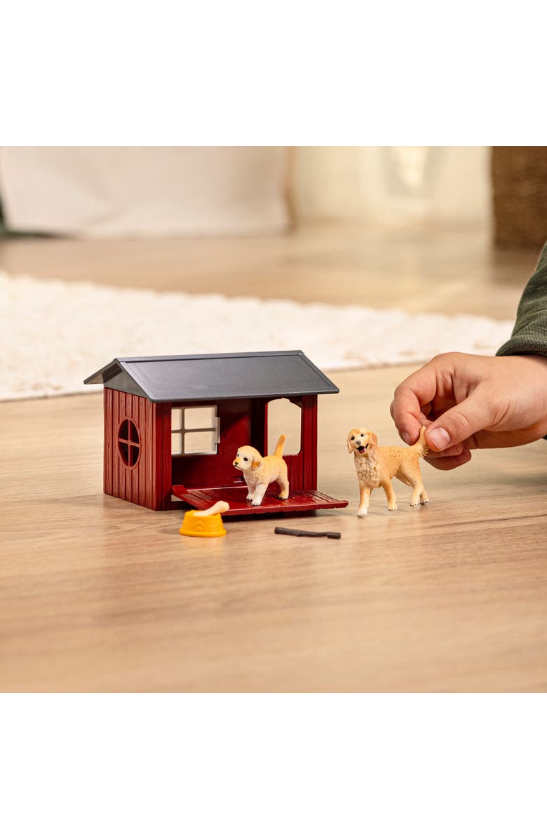 Schleich Farm World Dog Kennel 6 Piece Playset, Alternate, color, Multicolored