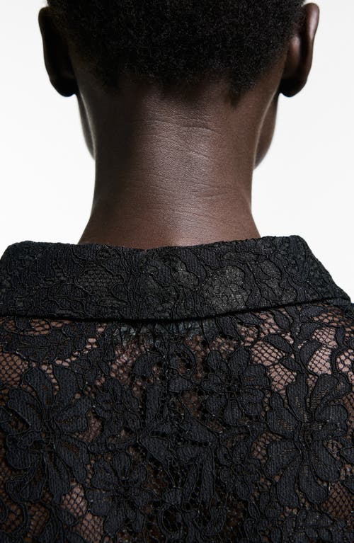 Mango Women's Transparent Lace Shirt In Black
