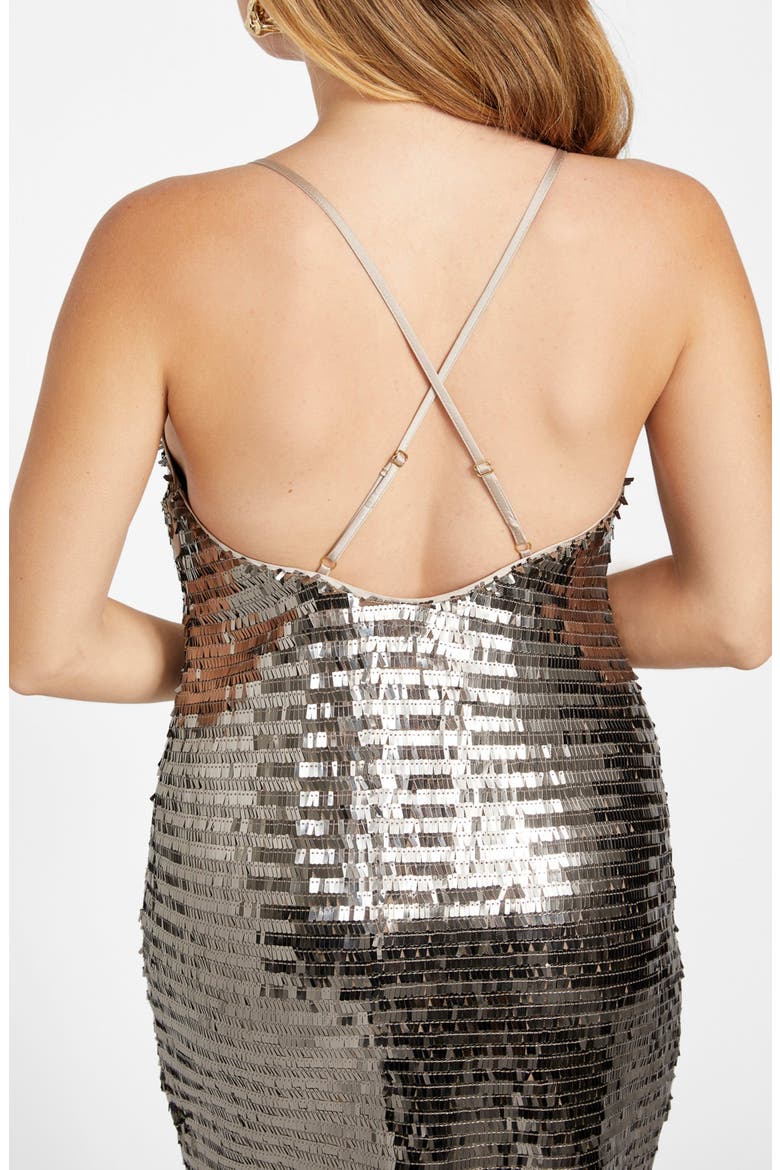 Zelda Sequin Minidress, Alternate, color, SILVER