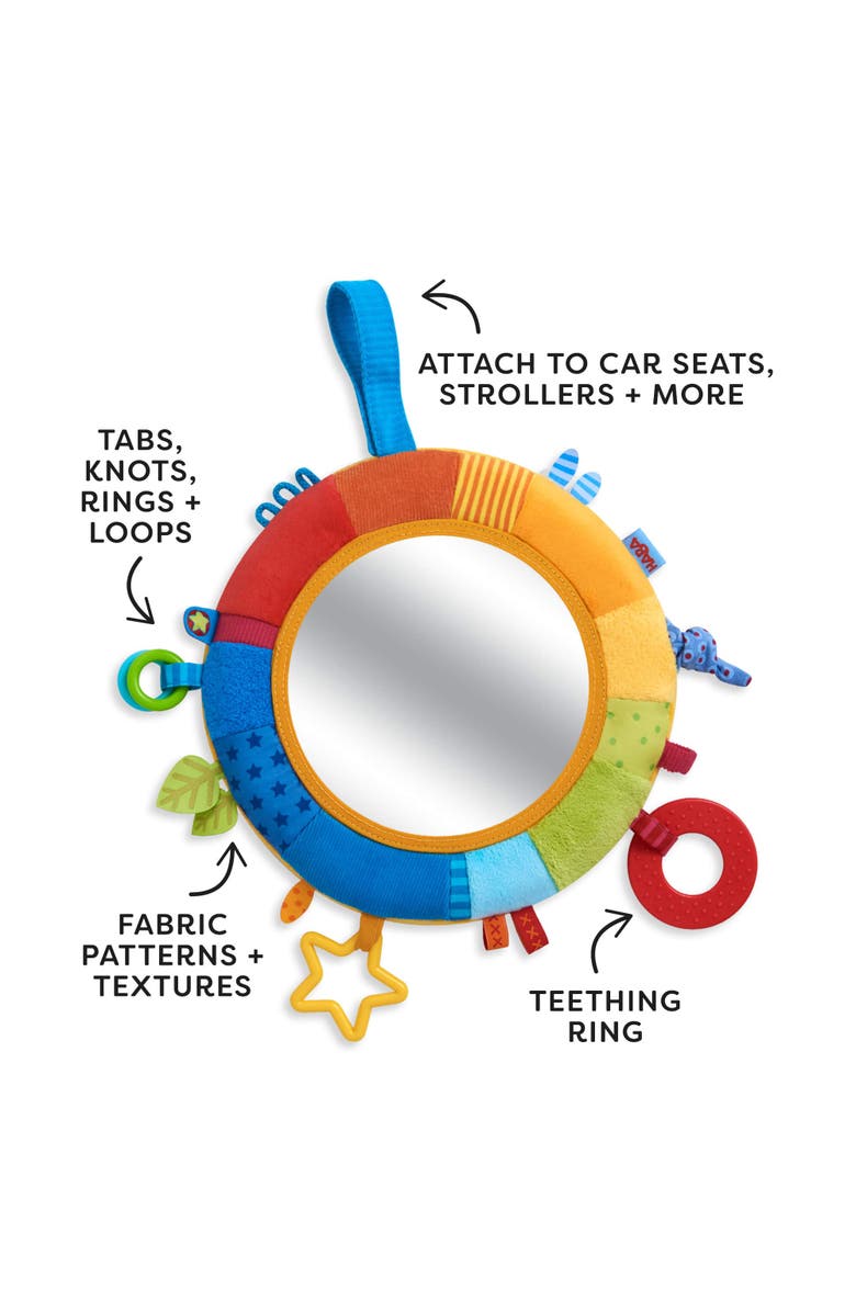 HABA Rainbow Baby Mirror for Tummy Time - Developmental Infant Toy for 6-12 Months - Baby Sensory Toy for Baby Gifts 6 Months and Up, Alternate, color, Multi