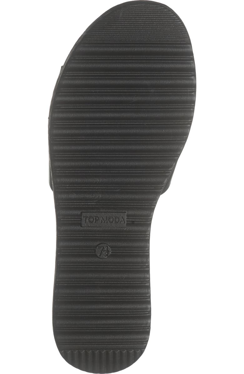 TOP MODA Genova Heart Slide Sandal, Alternate, color, Black Pu