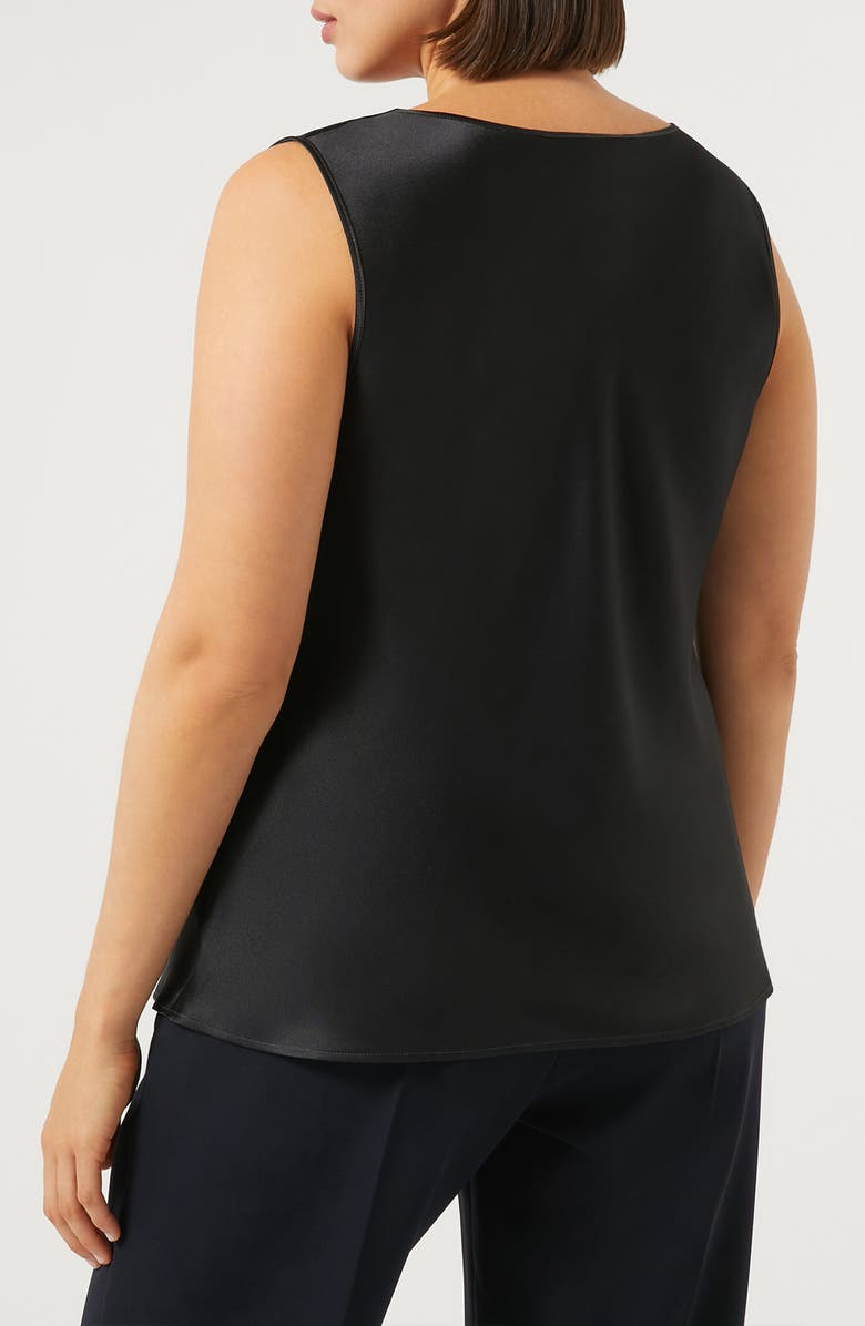 Marina Rinaldi Barolo Cowl Neck Sleeveless Satin Top, Alternate, color, 