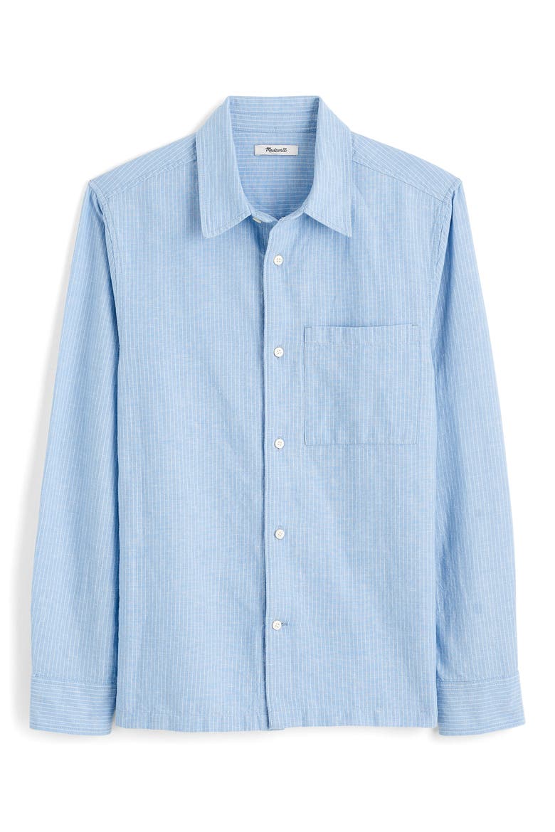 Stripe Linen & Cotton Button-Up Shirt, Alternate, color, NEWBRIDGE STRIPE