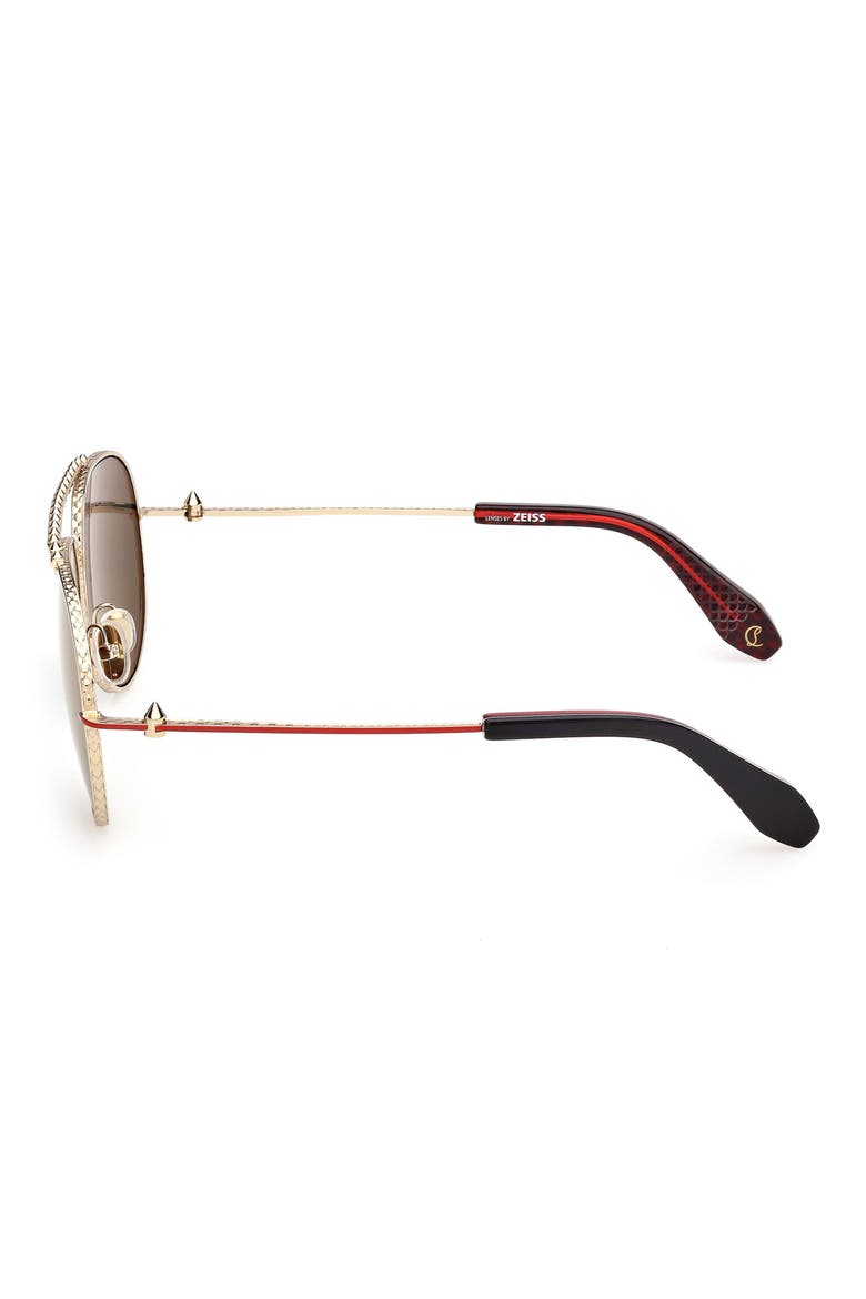 61mm Pilot Sunglasses, Alternate, color, PALE GOLD / ZEISS SMOKE