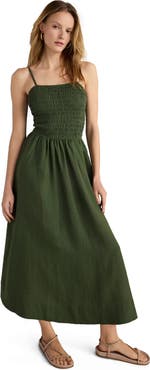 Haven Well Within Organic Cotton Linen Strappy Midi Dress