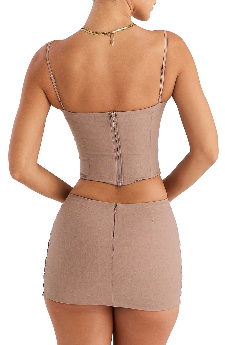 Mistress Rocks Cotton & Linen Corset Top, Alternate, color,