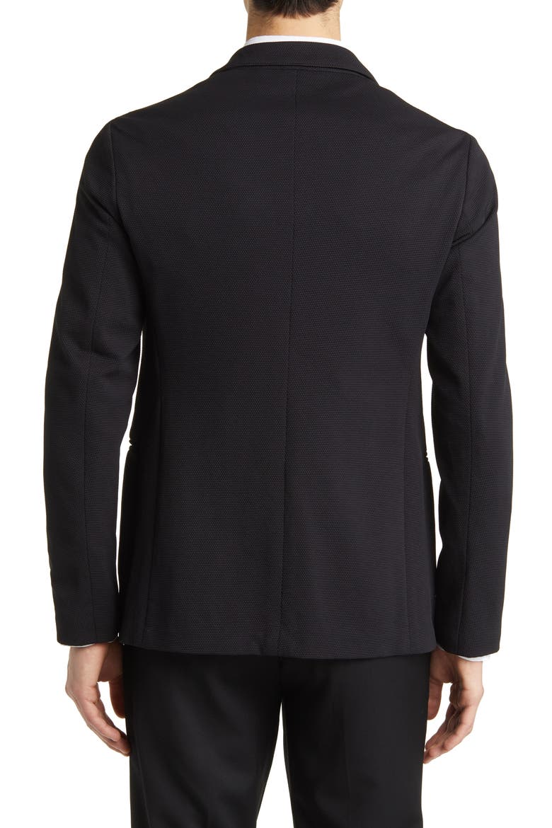 Rice Stitch Sport Coat, Alternate, color, SOLID BLACK