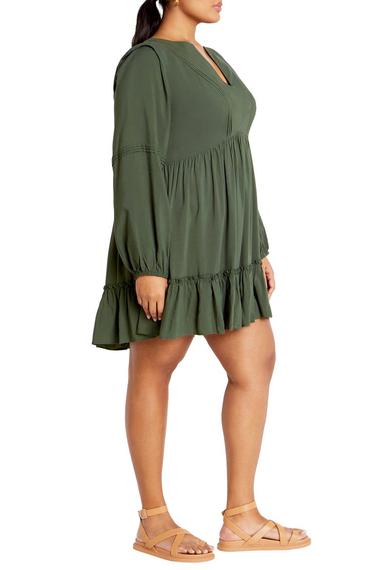 Alinda Long Sleeve Dress, Alternate, color, KHAKI