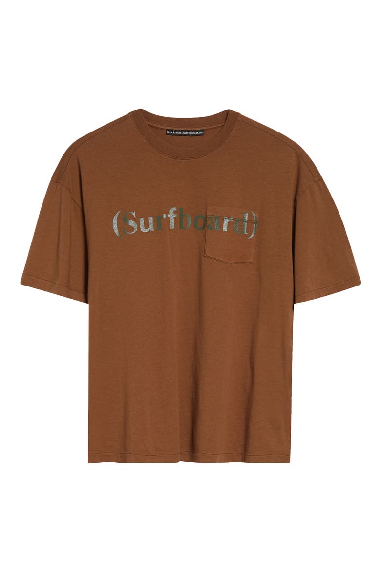 Sufboard Logo Organic Cotton Pocket Graphic T-Shirt, Alternate, color, FONDUE