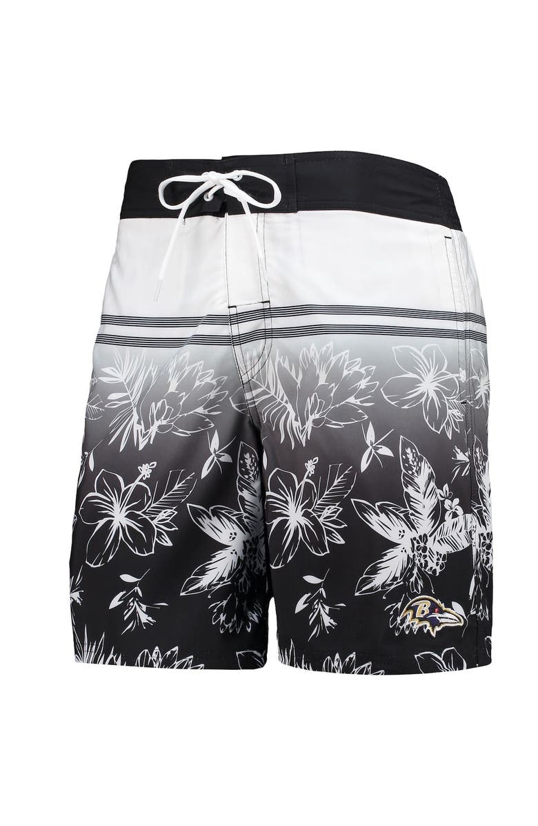 G-III SPORTS BY CARL BANKS Men's G-III Sports by Carl Banks Black Baltimore Ravens Island Volley Swim Shorts, Alternate, color, 