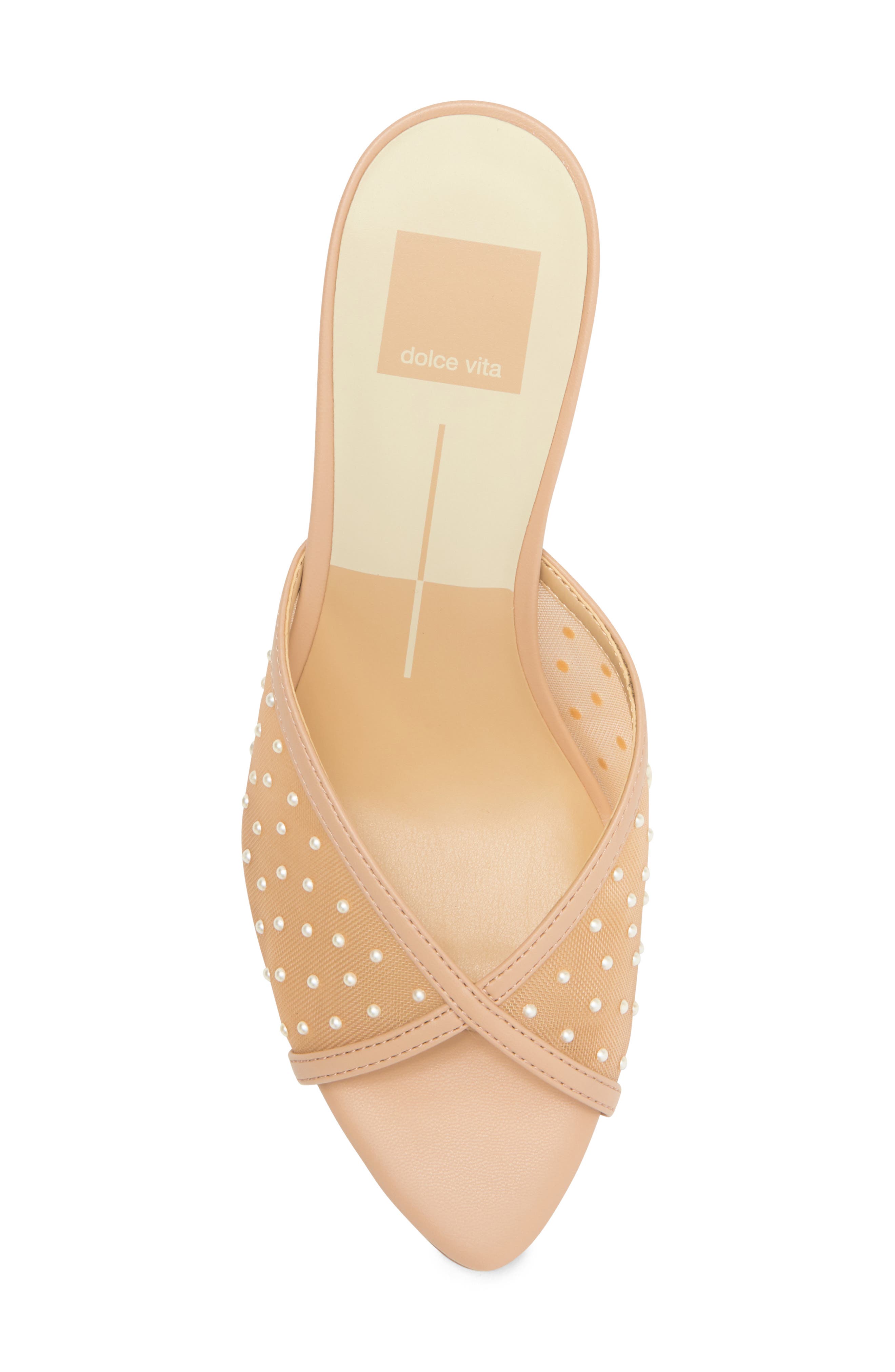 Dolce Vita Michal Peep Toe Sandal, Alternate, color, Blush Pearls
