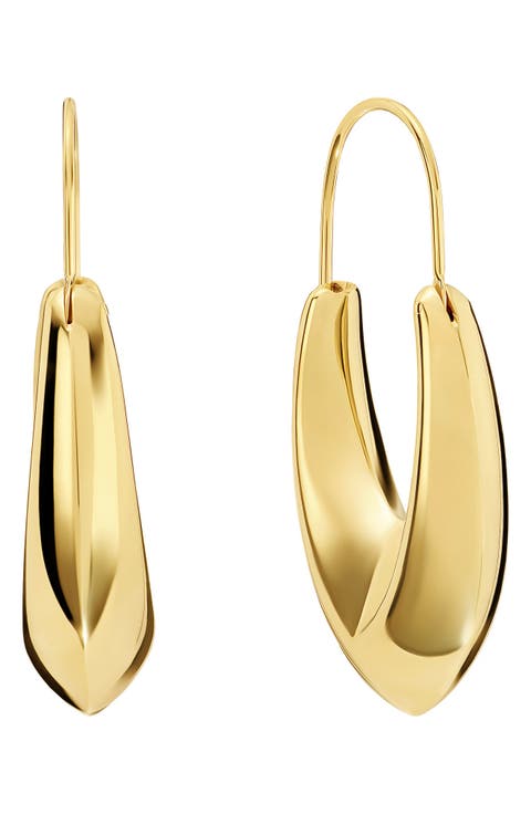 Long Pointed Hoop Earrings
