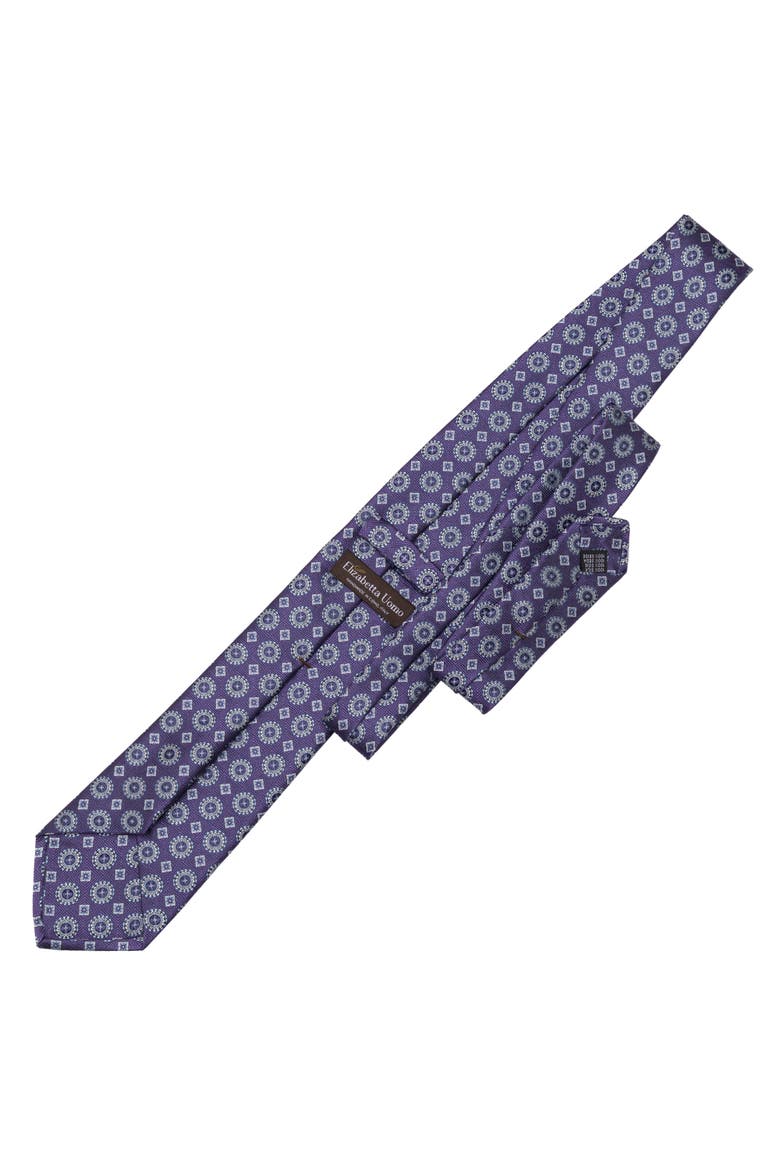 Ercole - Silk Jacquard Tie for Men, Alternate, color, Purple