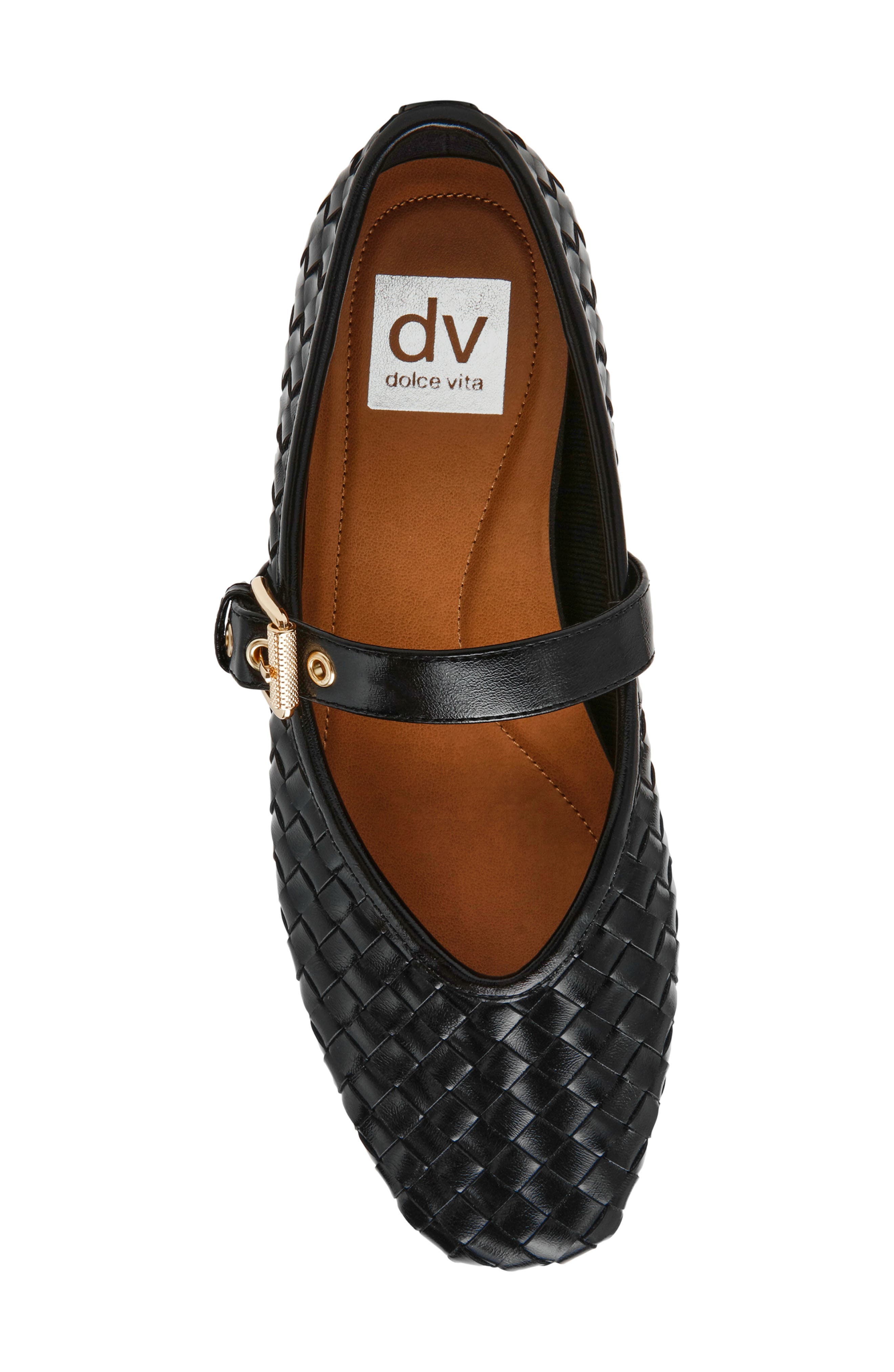 DV by Dolce Vita Mulaney Woven Mary Jane Flat, Alternate, color, Black Woven