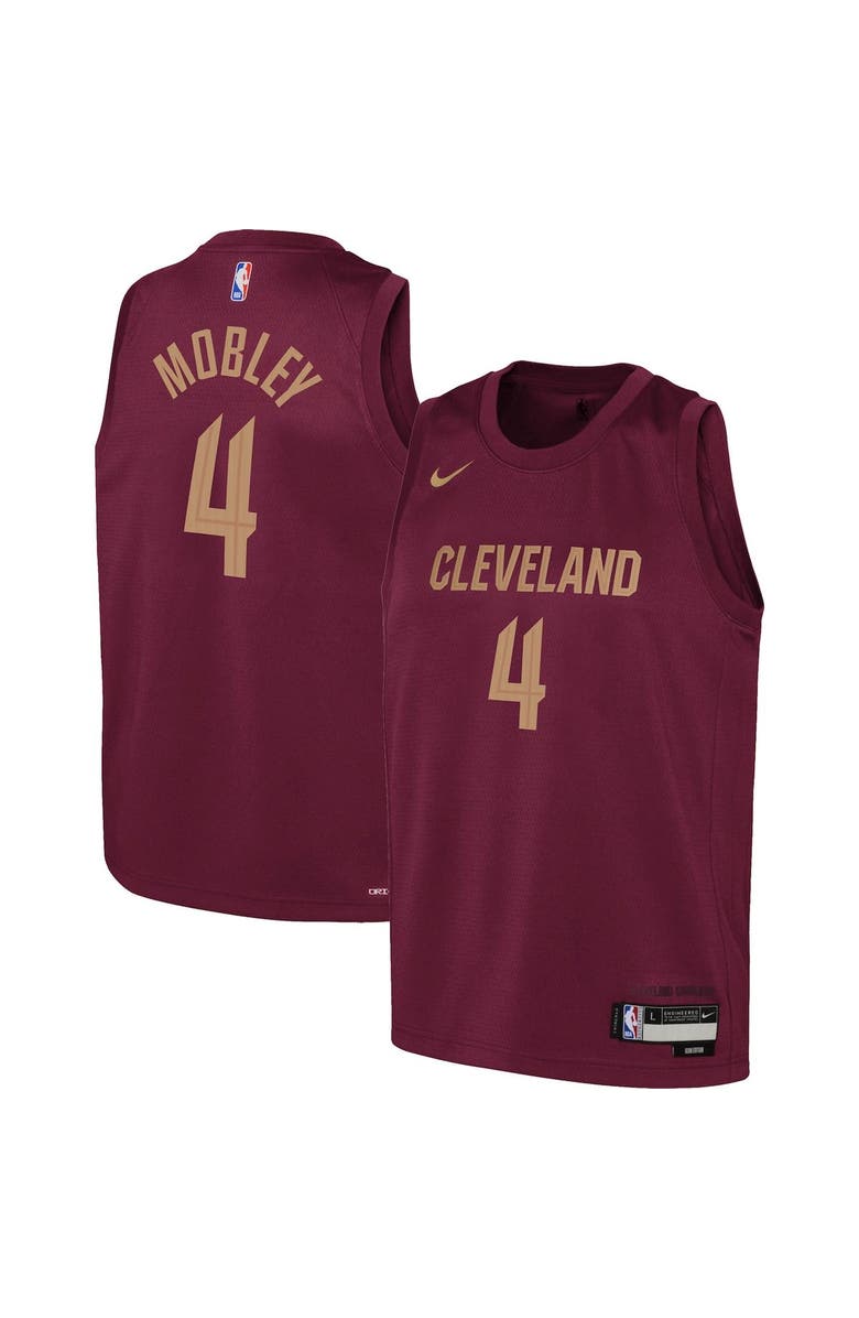 Nike Youth Nike Evan Mobley Wine Cleveland Cavaliers 2022/23 Swingman Jersey - Icon Edition, Main, color, 