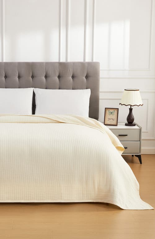 Melange Home Cloud Cotton Gauze Blanket In Neutral