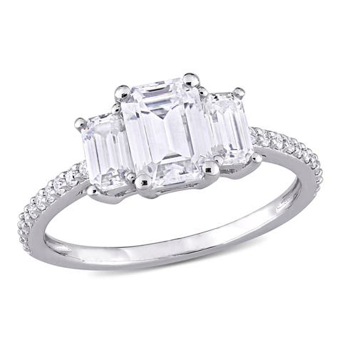 Moissanite 3-Stone Engagement Ring