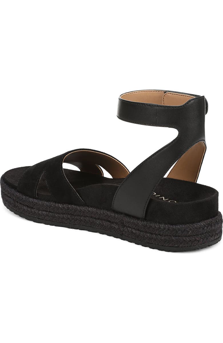 Vionic Yucca Platform Ankle Strap Sandal, Alternate, color, Black